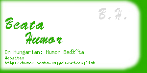 beata humor business card
